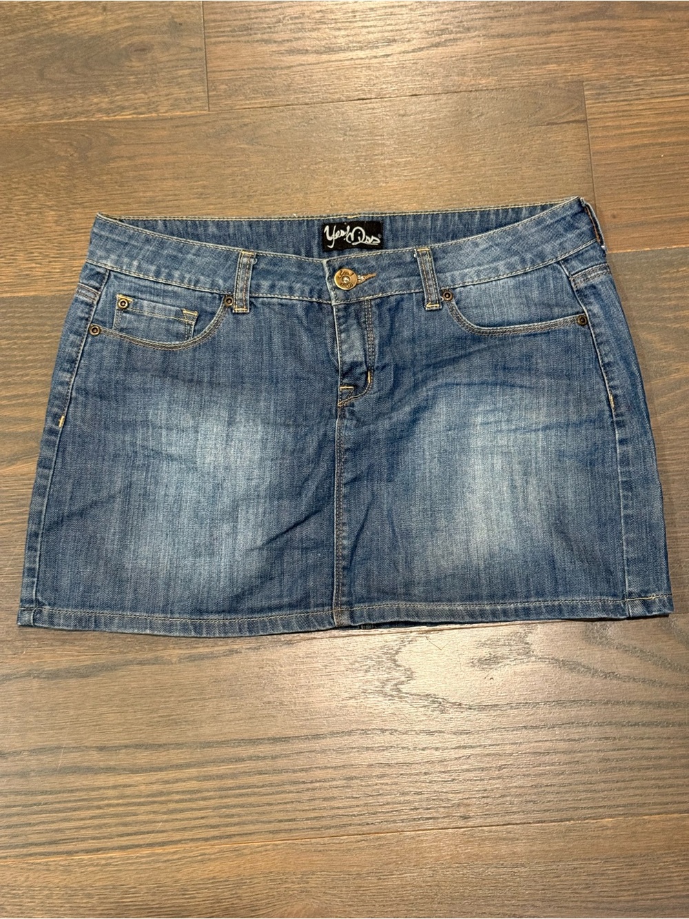 Blue Denim Mini Skirt